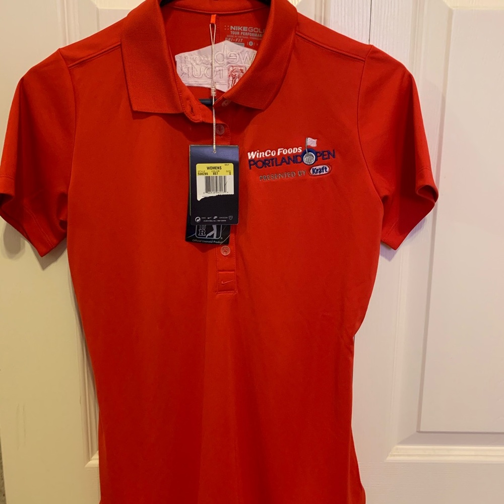New Small Nike Women’s Red Golf Polo